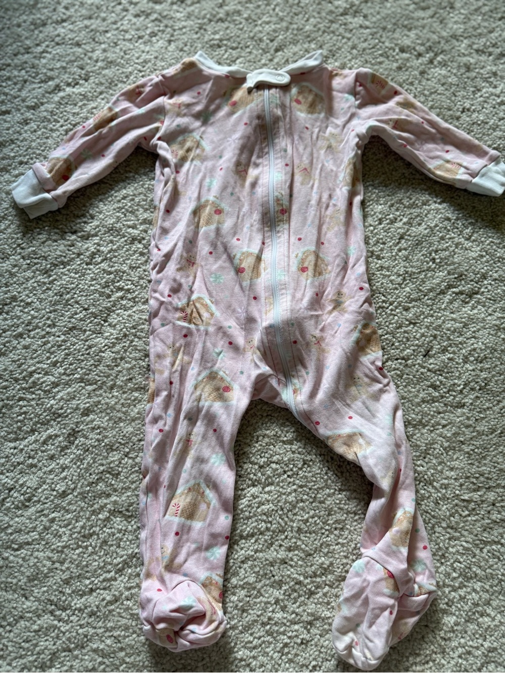 Lullaby Set Pink Christmas Footie Pajamas 9m